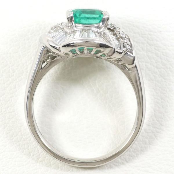 PT900 Platinum Emerald Ring 12 in Excellent Condition