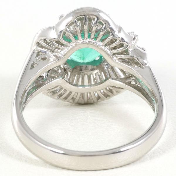 PT900 Platinum Emerald Ring 12 in Excellent Condition