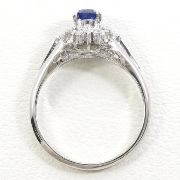 PT900 Platinum Sapphire Ring in Excellent Condition