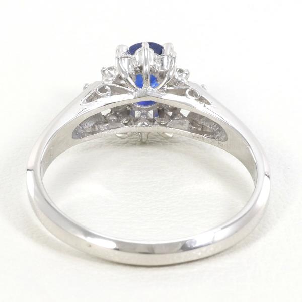 PT900 Platinum Sapphire Ring in Excellent Condition