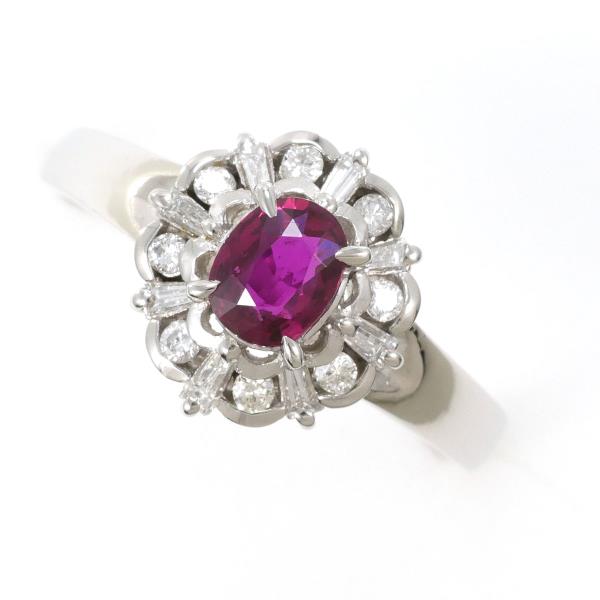 PT900 Platinum Ruby Ring 15