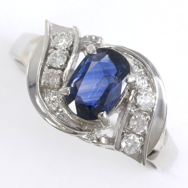 PT900 Platinum Sapphire Ring 13.5