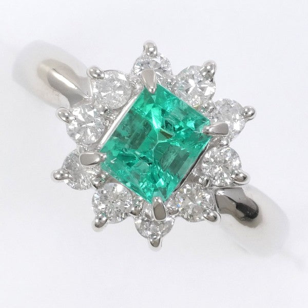 PT900 Platinum Emerald Ring 6