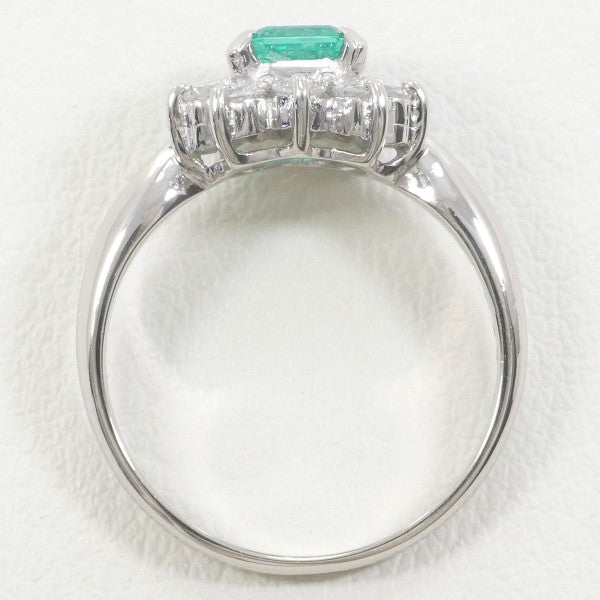 PT900 Platinum Emerald Ring 6