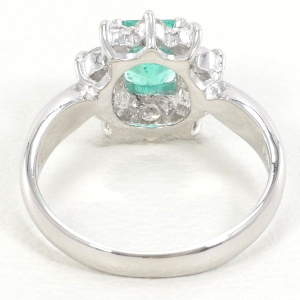 PT900 Platinum Emerald Ring 6