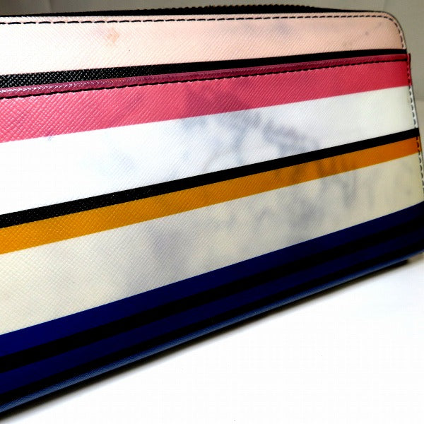 Kate Spade PVC Round Zipper Long Wallet WLRU4772 in Good Condition