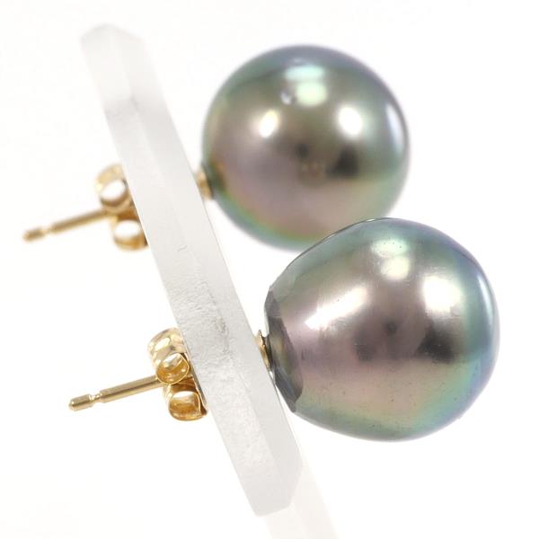 K18 Yellow Gold Pearl Earrings, Total Weight Approx 3.4g, Ladies, Used