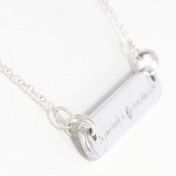 [LuxUness]  Peacebom 1P Diamond Bar Necklace, Women's, Material in Good condition