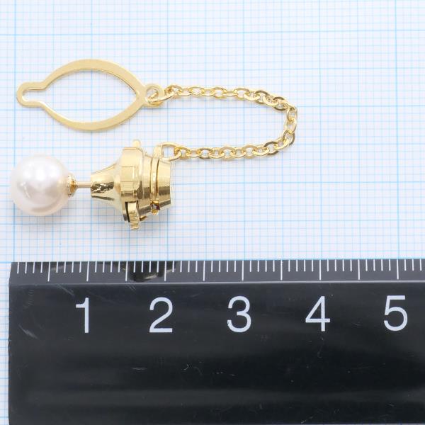 K18 Yellow Gold Pearl Pin Brooch in Excellent Condition