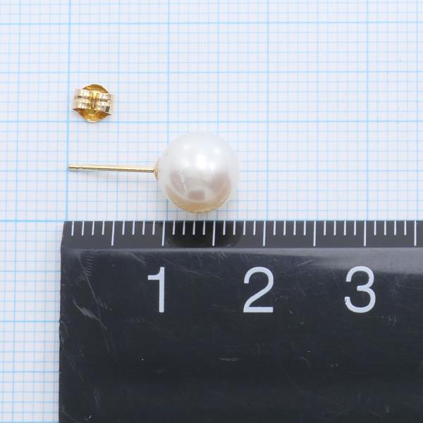 K18 Yellow Gold Pearl Earrings 1.8g in Great Condition