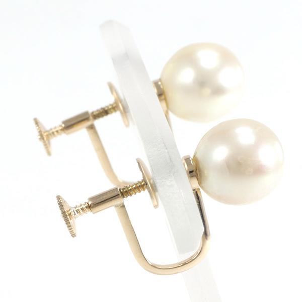 Ladies' K14 Yellow Gold & Pearl Earring, Total Weight around 3.1g