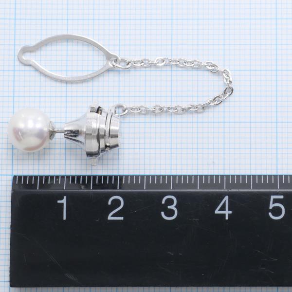 Women's PT900 Platinum and Alloy Pin Brooch with Pearl, Approximate weight is 4.1g