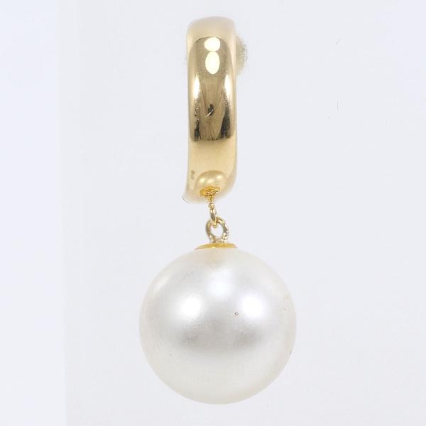 K18 Yellow Gold Pearl Earring in Excellent Condition