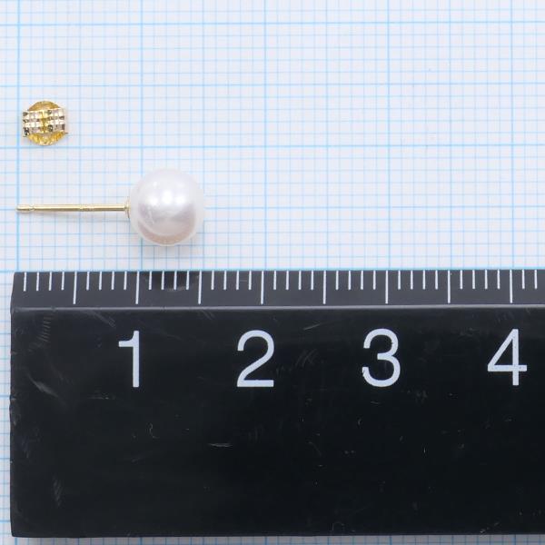 K18 Yellow Gold Pearl Earrings in Excellent Condition