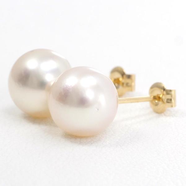 K18 Yellow Gold Pearl Earrings in Pristine Condition