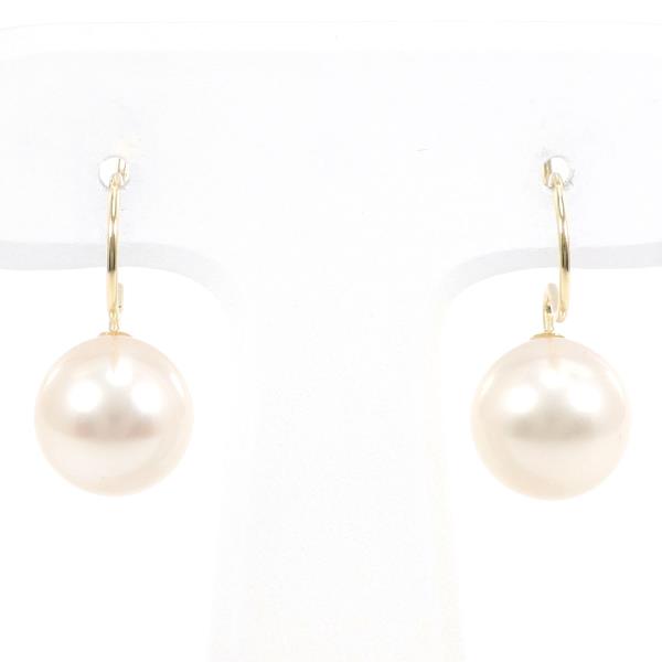 K18 Yellow Gold Pearl Earrings in Great Condition