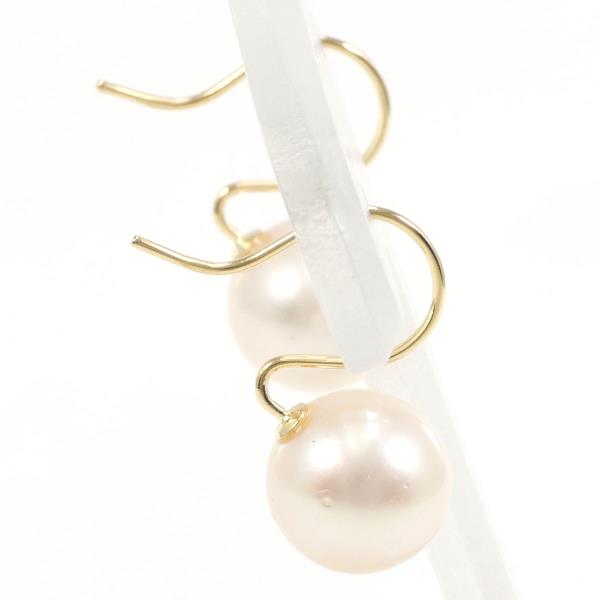 K18 Yellow Gold Pearl Earrings in Great Condition