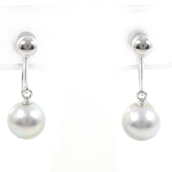 K14 White Gold Pearl Earrings 2.2g in Excellent Condition