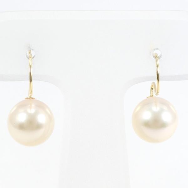 K18 Yellow Gold Pearl Earrings in Excellent Condition