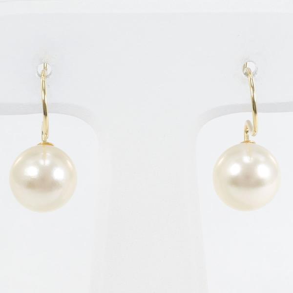 K18 Yellow Gold Pearl Earrings in Excellent Condition