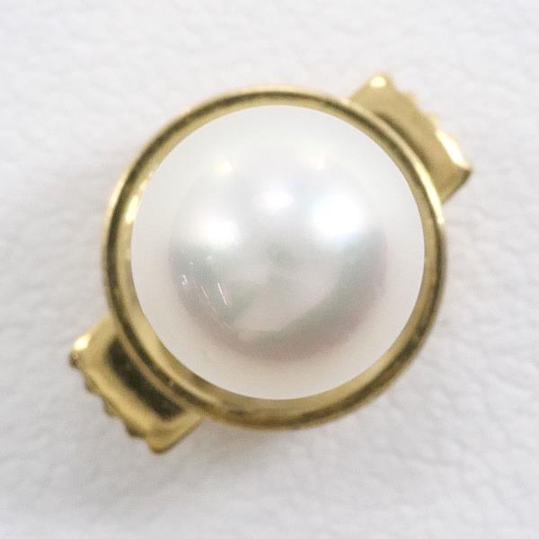 K18 Yellow Gold Alloy Pearl Pin Brooch in Excellent Condition