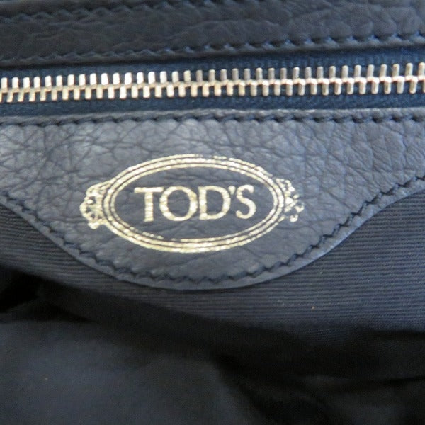 Tod's Navy Leather 2WAY Shoulder Handbag in Great Condition