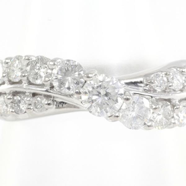 Platinum PT900 Diamond Ring - 1.00ct Diamond, Size 13 for Women, Weight- Approx 6.5g, Silver