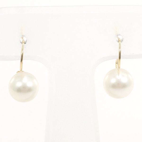 K18 Yellow Gold Pearl Earrings in Excellent Condition