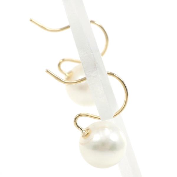 K18 Yellow Gold Pearl Earrings in Excellent Condition