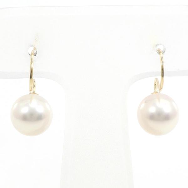 K18 Yellow Gold Pearl Earrings 1.4g in Great Condition