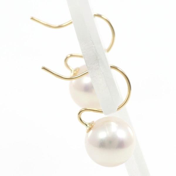 K18 Yellow Gold Pearl Earrings 1.4g in Great Condition