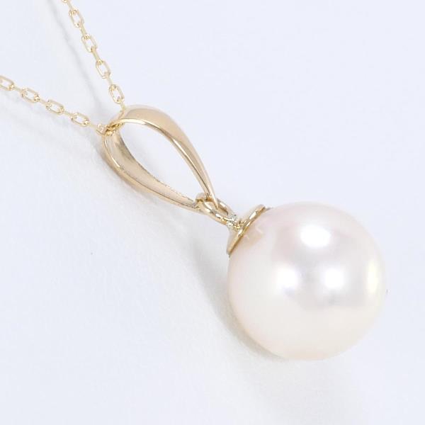 K18 Yellow Gold Pearl Necklace in Pristine Condition