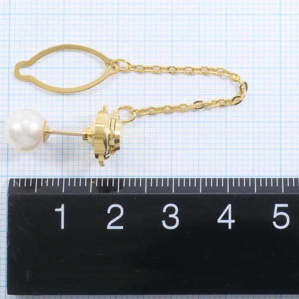 K18 Yellow Gold Pearl Pin Brooch in Excellent Condition