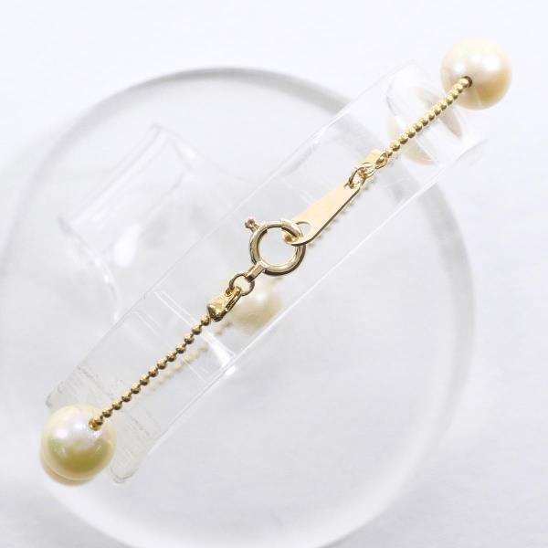 K18 Yellow Gold Pearl Bracelet in Excellent Condition