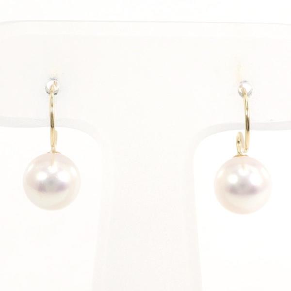 K18 Yellow Gold Pearl Earrings 1.1g in Great Condition