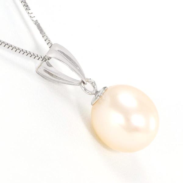 K14 White Gold Pearl Necklace in Excellent Condition