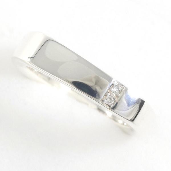 Silver Zircon Ring 8 in Excellent Condition