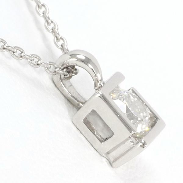 PT900 Platinum Necklace with 0.312 carat SI1 Diamond, Approximately 40cm