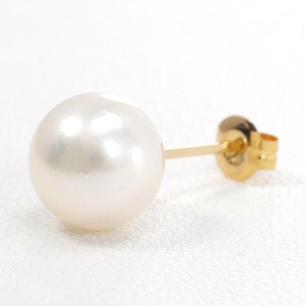 K18 Yellow Gold Pearl Earring in Excellent Condition