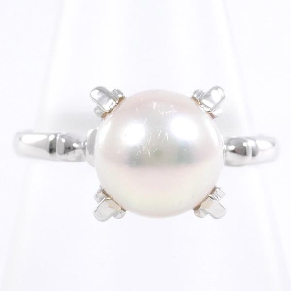 K14 White Gold Pearl Ring 8mm in Excellent Condition