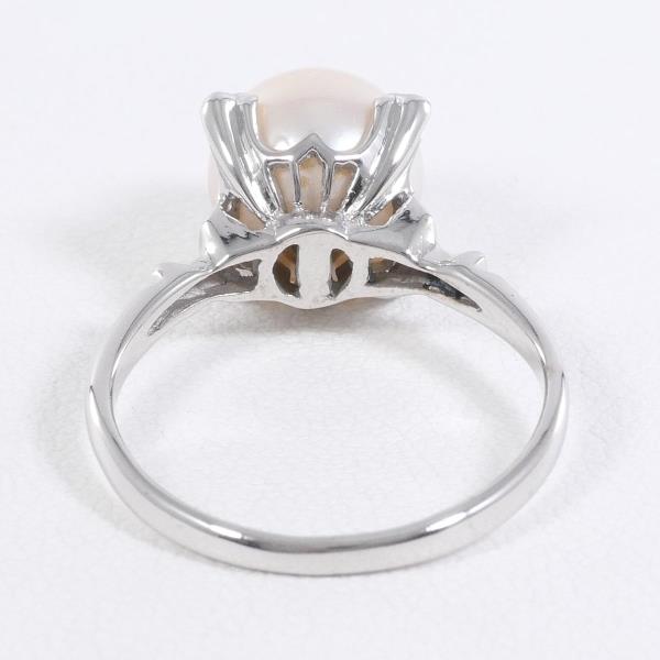 K14 White Gold Pearl Ring 8mm in Excellent Condition