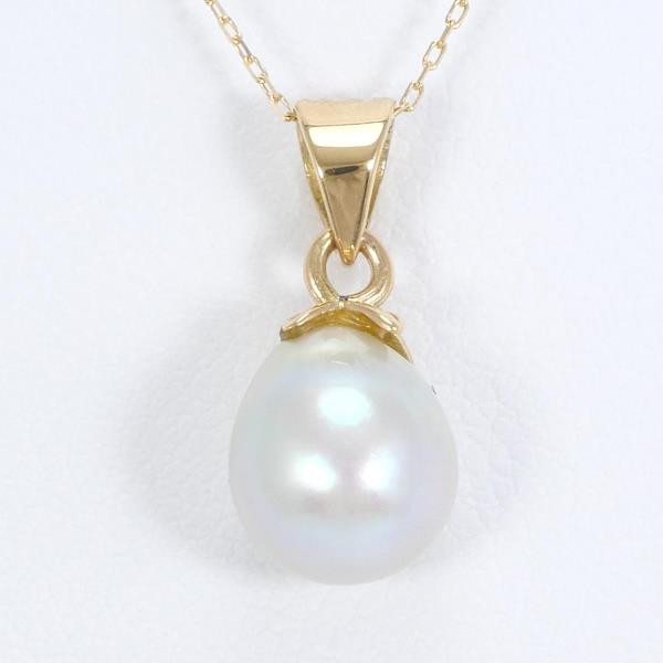 K18 Yellow Gold Pearl Necklace in Pristine Condition