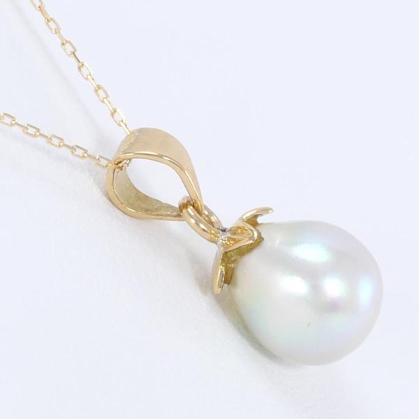 K18 Yellow Gold Pearl Necklace in Pristine Condition