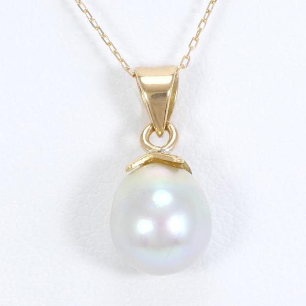 K18 Yellow Gold Pearl Necklace in Pristine Condition