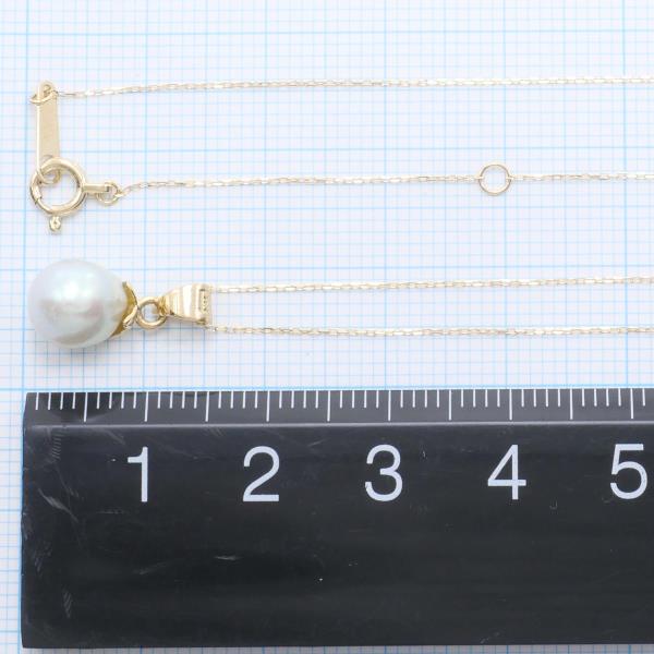 K18 Yellow Gold Pearl Necklace in Pristine Condition