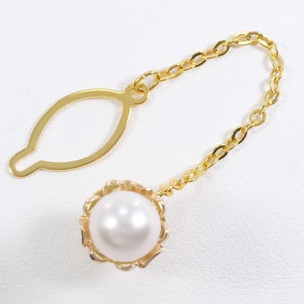 K18 Yellow Gold Pearl Pin Brooch