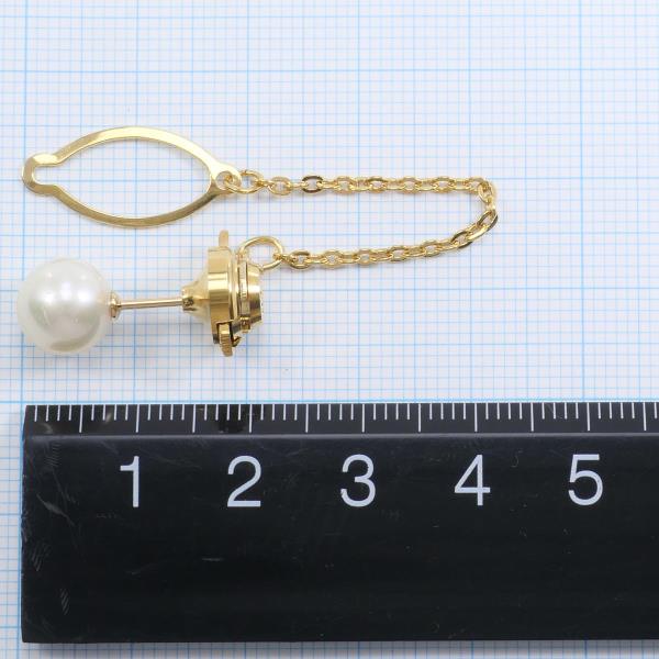 K18 Yellow Gold Pearl Pin Brooch