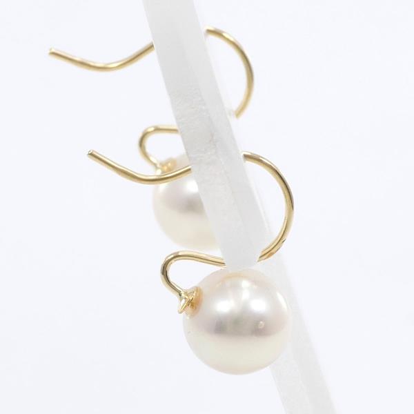 K18 Yellow Gold Pearl Earrings in Great Condition