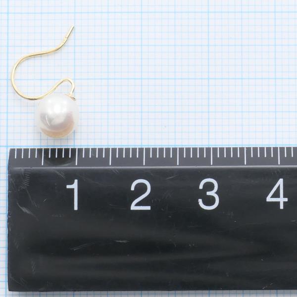 K18 Yellow Gold Pearl Earrings in Great Condition