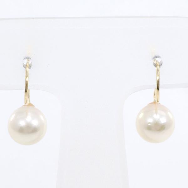 K18 Yellow Gold Pearl Earrings in Pristine Condition